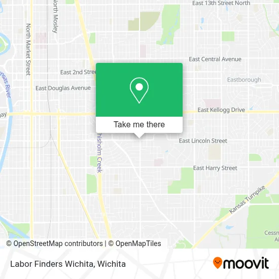 Labor Finders Wichita map