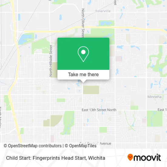 Child Start: Fingerprints Head Start map
