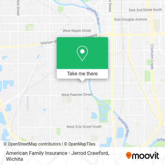 American Family Insurance - Jerrod Crawford map