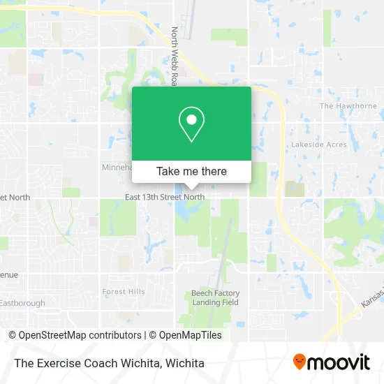 The Exercise Coach Wichita map