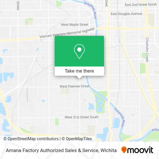 Amana Factory Authorized Sales & Service map