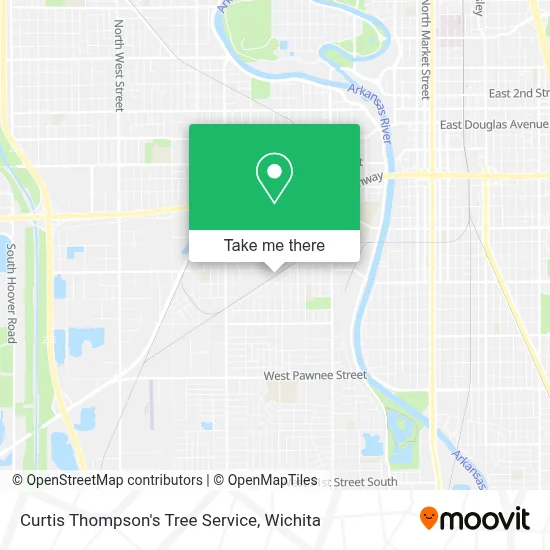 Curtis Thompson's Tree Service map