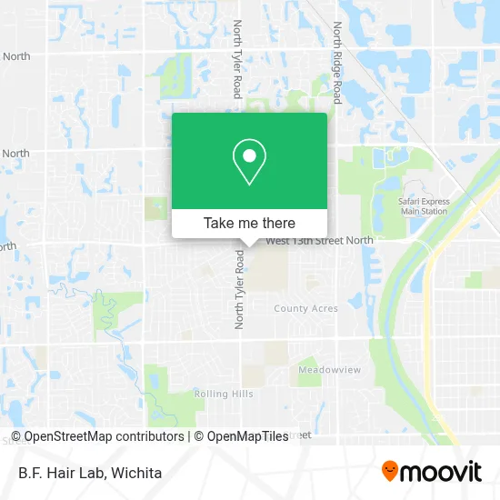 B.F. Hair Lab map