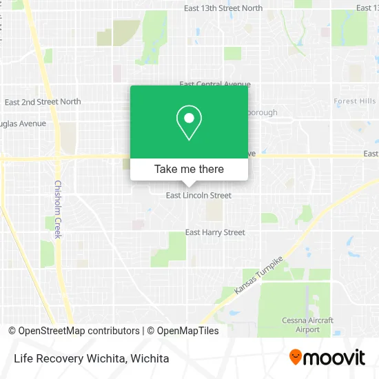 Life Recovery Wichita map