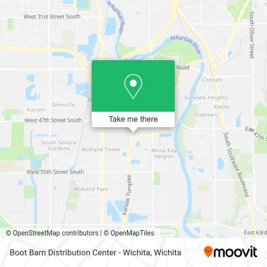 Boot Barn Distribution Center - Wichita map