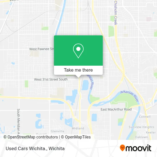 Used Cars Wichita. map