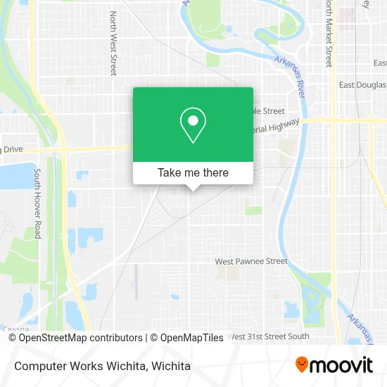 Computer Works Wichita map
