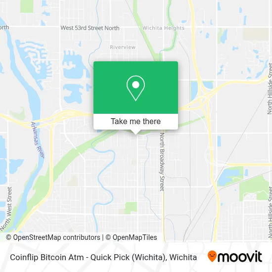 Coinflip Bitcoin Atm - Quick Pick (Wichita) map