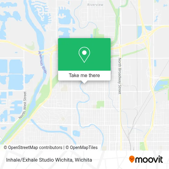 Inhale/Exhale Studio Wichita map