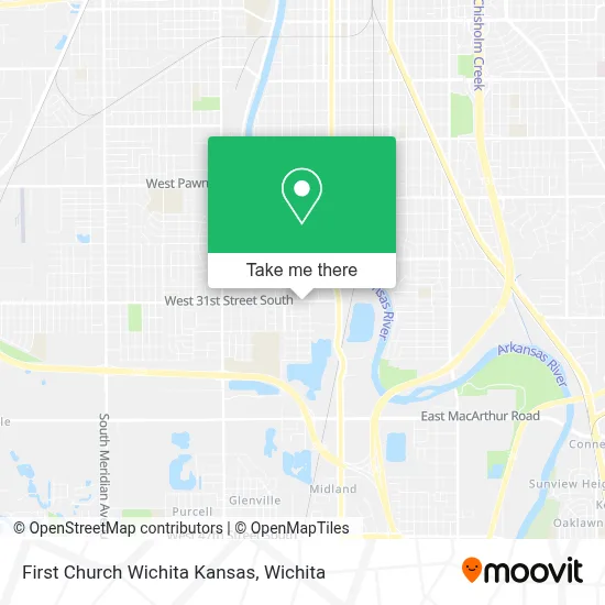 First Church Wichita Kansas map