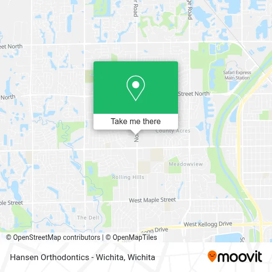 Hansen Orthodontics - Wichita map
