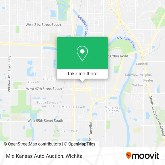 Mid Kansas Auto Auction map