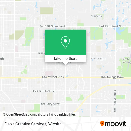 Deb's Creative Services map