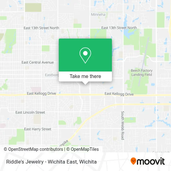 Riddle's Jewelry - Wichita East map