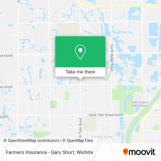 Farmers Insurance - Gary Short map