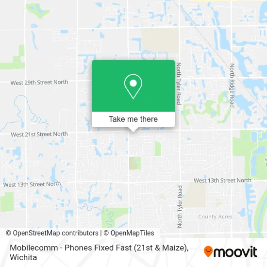Mobilecomm - Phones Fixed Fast (21st & Maize) map