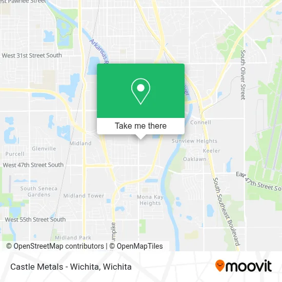 Castle Metals - Wichita map