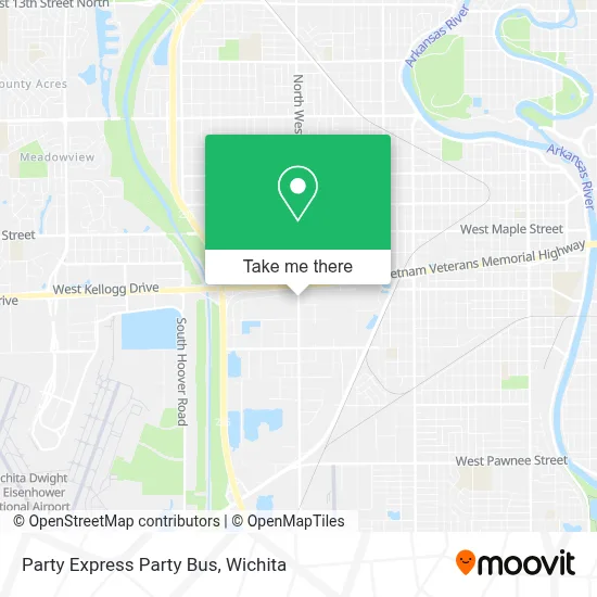 Party Express Party Bus map