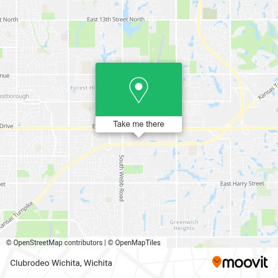 Clubrodeo Wichita map