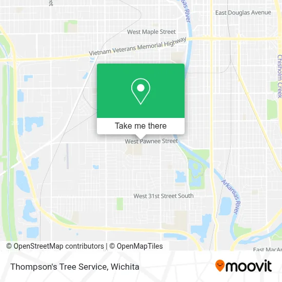 Thompson's Tree Service map