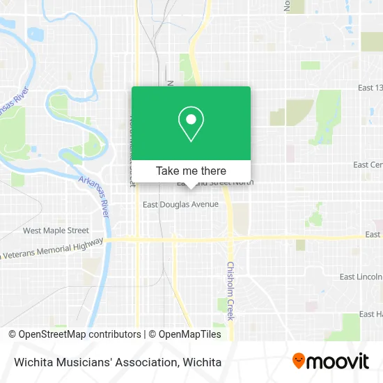 Wichita Musicians' Association map