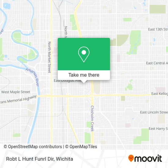 Robt L Hunt Funrl Dir map