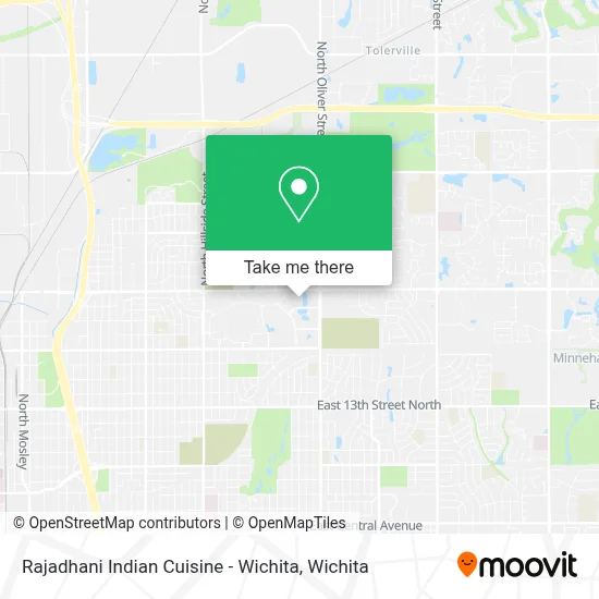 Rajadhani Indian Cuisine - Wichita map