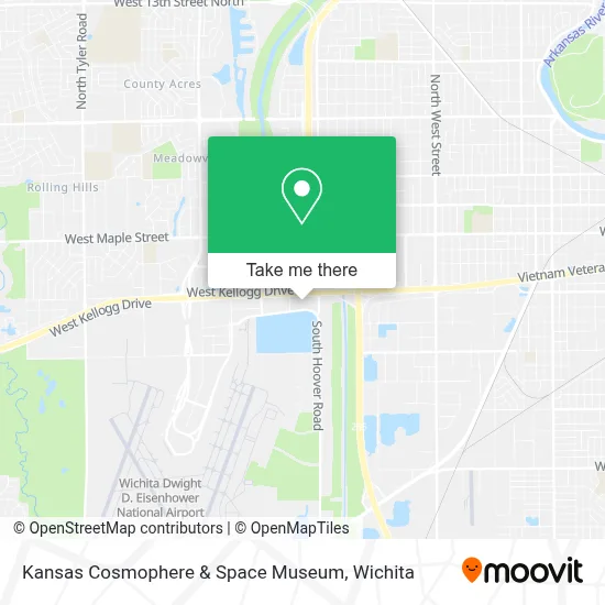 Kansas Cosmophere & Space Museum map