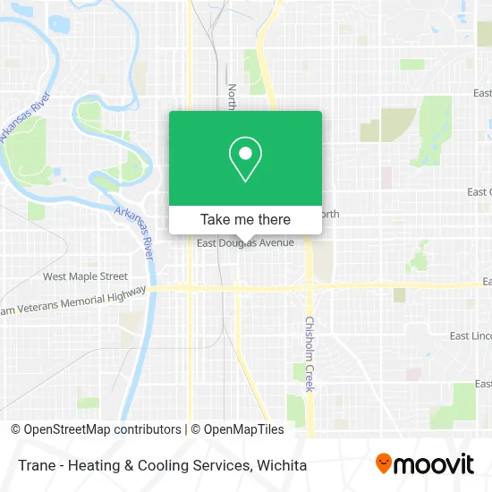 Trane - Heating & Cooling Services map