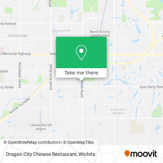 Mapa de Dragon City Chinese Restaurant