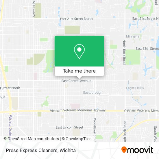 Press Express Cleaners map