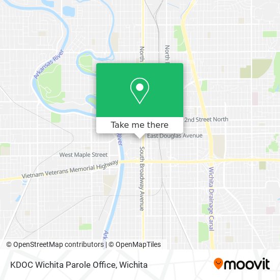 KDOC Wichita Parole Office map