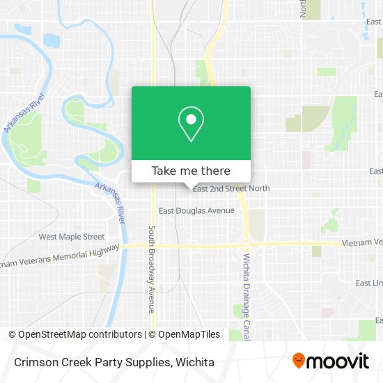 Mapa de Crimson Creek Party Supplies