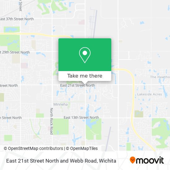 East 21st Street North and Webb Road map