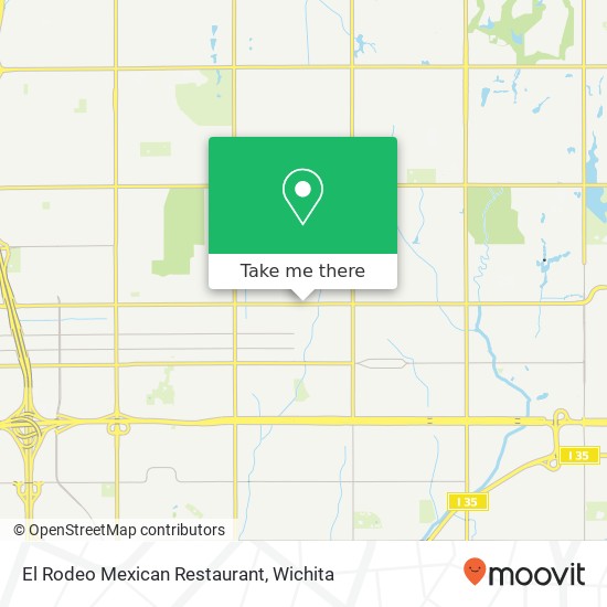 Mapa de El Rodeo Mexican Restaurant, 5730 E Central Ave Wichita, KS 67208