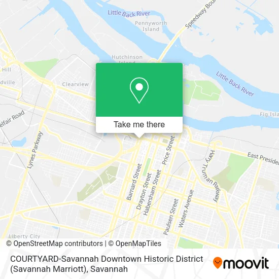 COURTYARD-Savannah Downtown Historic District (Savannah Marriott) map