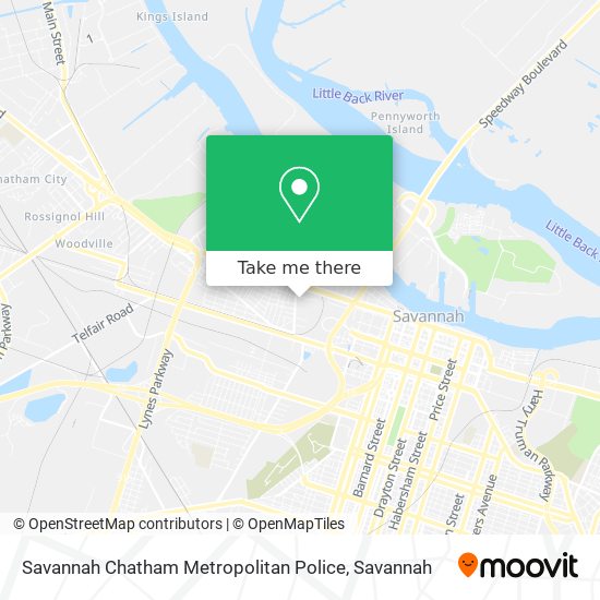 Savannah Chatham Metropolitan Police map