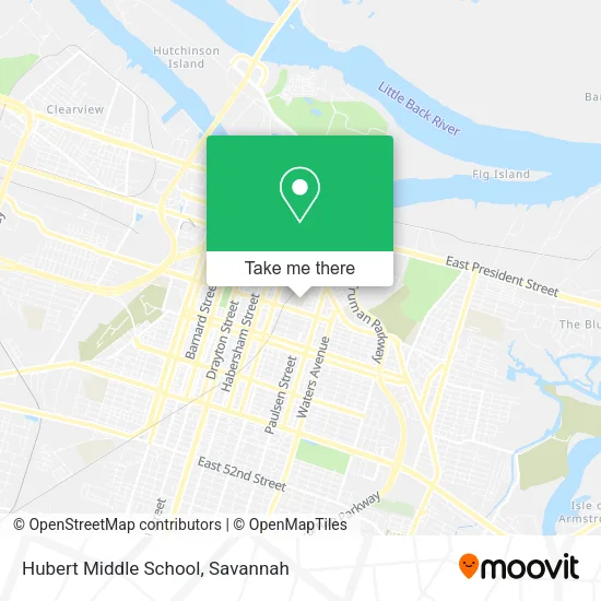 Mapa de Hubert Middle School