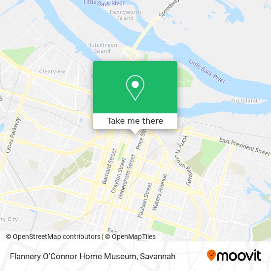 Mapa de Flannery O’Connor Home Museum