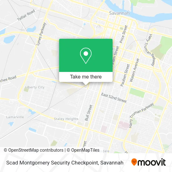 Scad Montgomery Security Checkpoint map