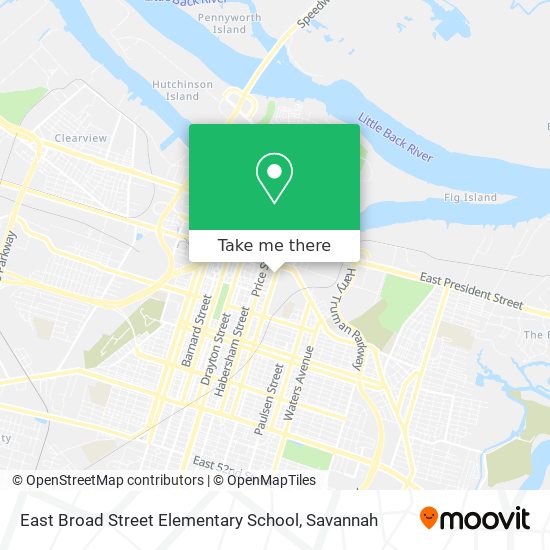 East Broad Street Elementary School map