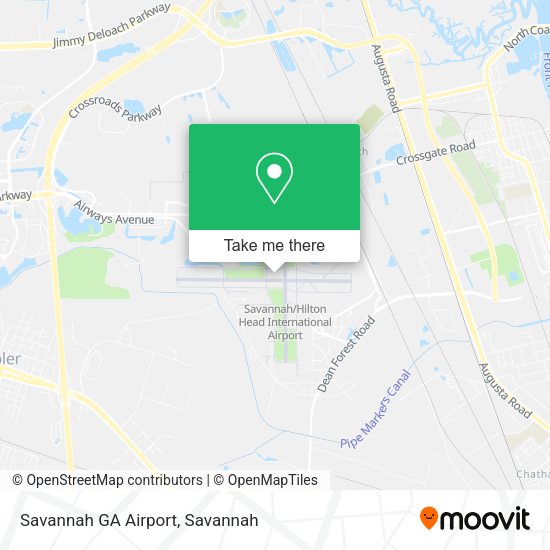 Mapa de Savannah GA Airport