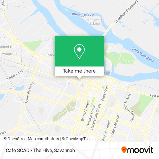 Mapa de Cafe SCAD - The Hive
