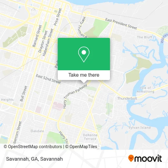 Savannah, GA map