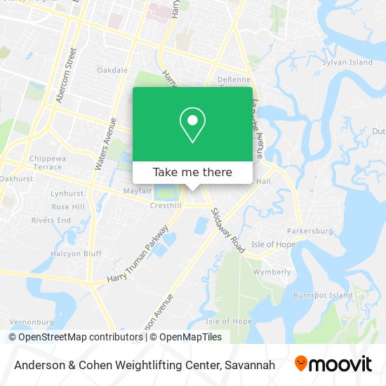 Mapa de Anderson & Cohen Weightlifting Center