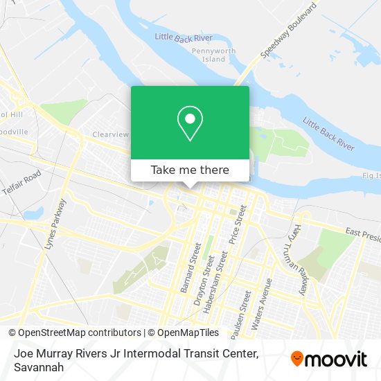 Mapa de Joe Murray Rivers Jr Intermodal Transit Center