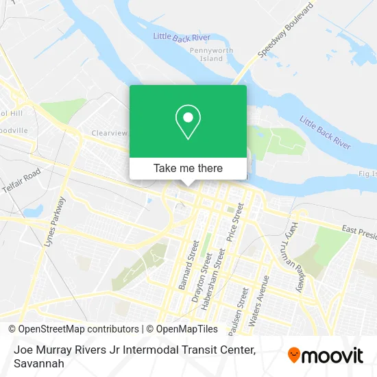 Joe Murray Rivers Jr Intermodal Transit Center map