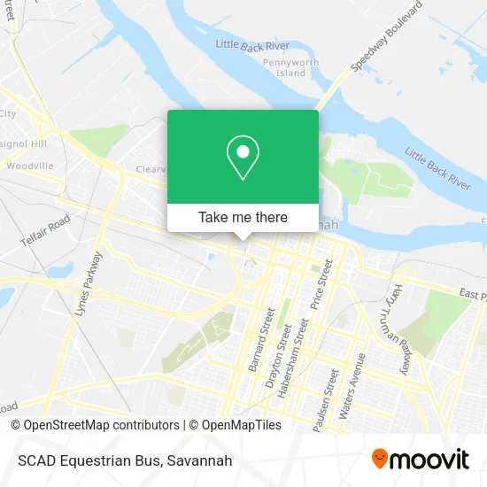 SCAD Equestrian Bus map
