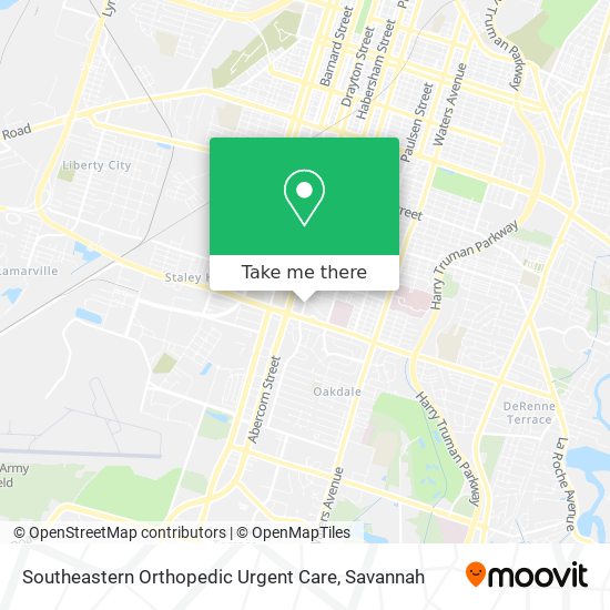 Southeastern Orthopedic Urgent Care map
