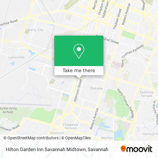 Hilton Garden Inn Savannah Midtown map